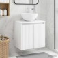 vidaXL Επιτοίχια Λεκάνη Έπιπλο Λευκό 49,5 x 41 x 64,5 εκ