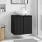 vidaXL Επιτοίχια Λεκάνη Έπιπλο Μαύρο 49,5 x 41 x 64,5 εκ