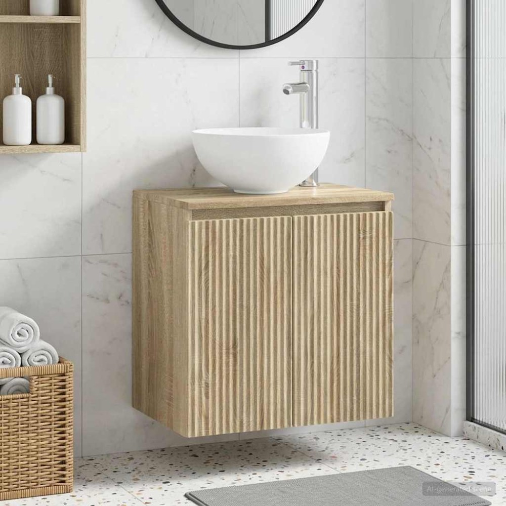 vidaXL Επιτοίχια Λεκάνη Έπιπλο Sonoma Δρυς 49,5 x 41 x 64,5 εκ
