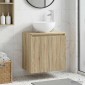 vidaXL Επιτοίχια Λεκάνη Έπιπλο Sonoma Δρυς 49,5 x 41 x 64,5 εκ