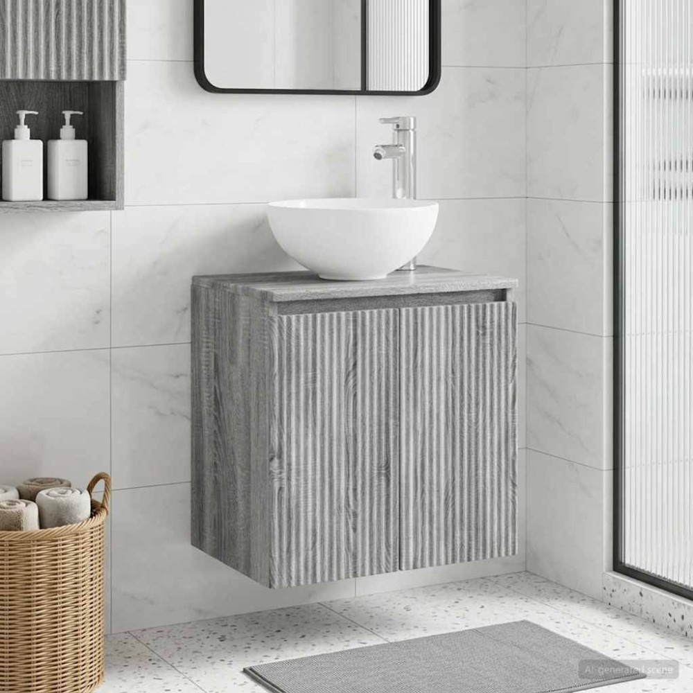 vidaXL Επιτοίχια Λεκάνη Έπιπλο Γκρι Sonoma 49,5 x 41 x 64,5 εκ