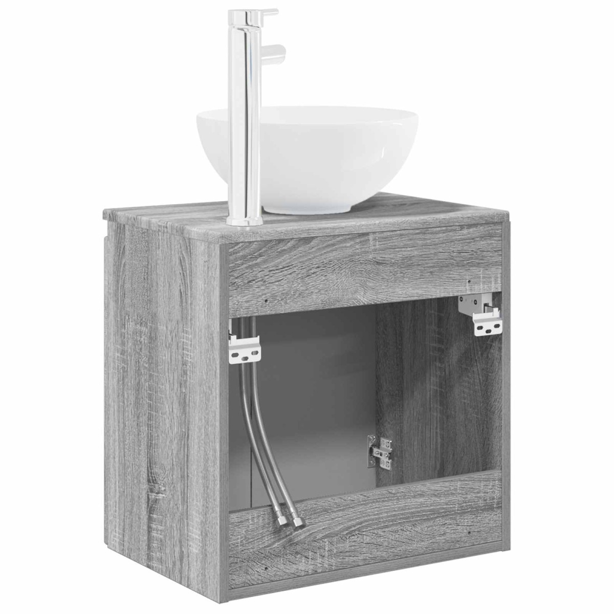 vidaXL Επιτοίχια Λεκάνη Έπιπλο Γκρι Sonoma 49,5 x 41 x 64,5 εκ