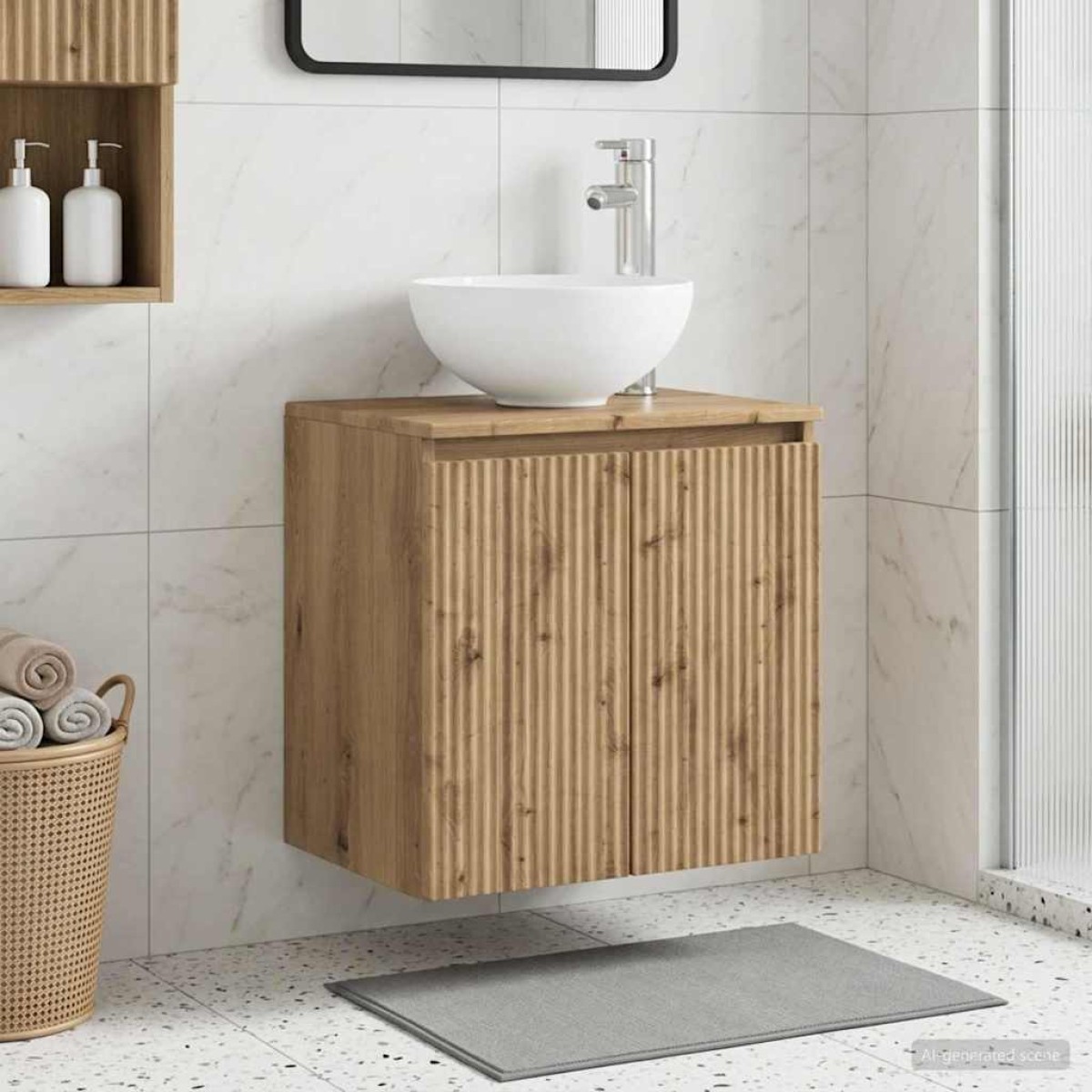 vidaXL Επιτοίχια Λεκάνη Έπιπλο Artisan Δρυς 49,5 x 41 x 64,5 εκ