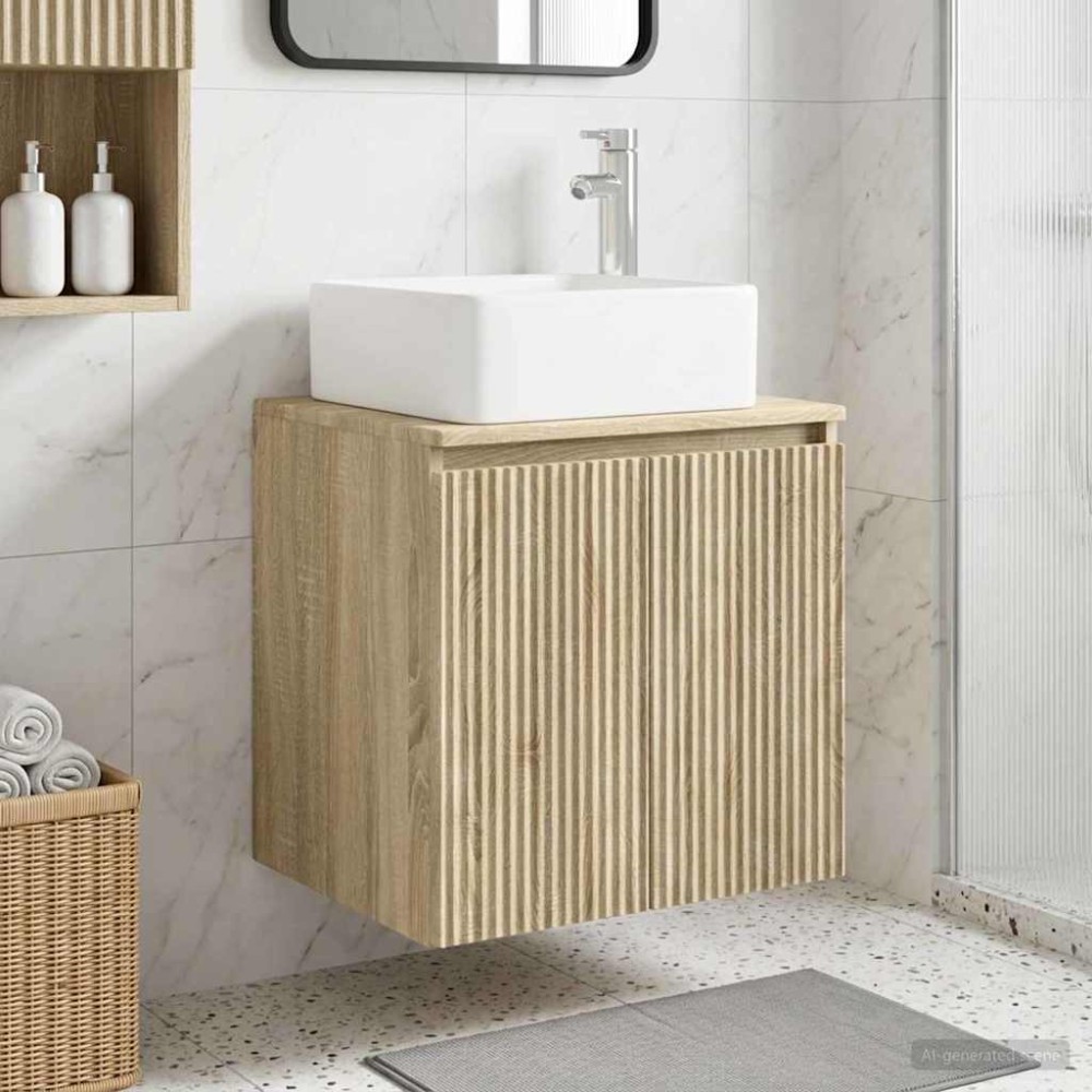 vidaXL Επιτοίχια Λεκάνη Έπιπλο Sonoma Δρυς 49,5 x 41 x 63 εκ