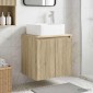 vidaXL Επιτοίχια Λεκάνη Έπιπλο Sonoma Δρυς 49,5 x 41 x 63 εκ