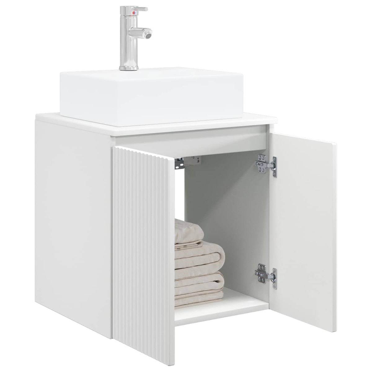 vidaXL Επιτοίχια Λεκάνη Έπιπλο Λευκό 49,5 x 41 x 62,5 εκ