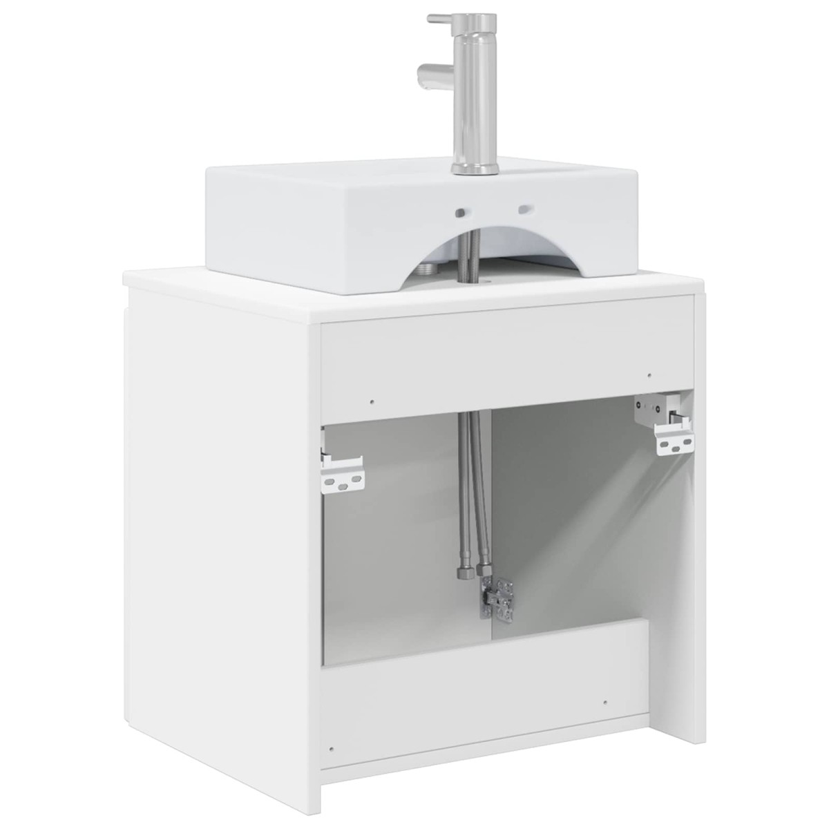 vidaXL Επιτοίχια Λεκάνη Έπιπλο Λευκό 49,5 x 41 x 62,5 εκ