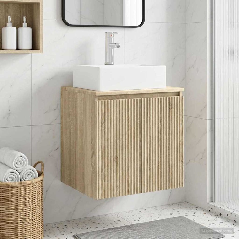 vidaXL Επιτοίχια Λεκάνη Έπιπλο Sonoma Δρυς 49,5 x 41 x 62,5 εκ