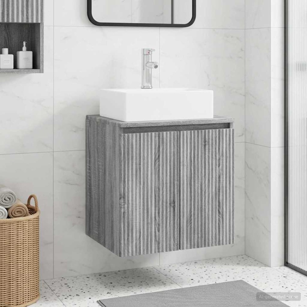 vidaXL Επιτοίχια Λεκάνη Έπιπλο Γκρι Sonoma 49,5 x 41 x 62,5 εκ