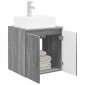 vidaXL Επιτοίχια Λεκάνη Έπιπλο Γκρι Sonoma 49,5 x 41 x 62,5 εκ