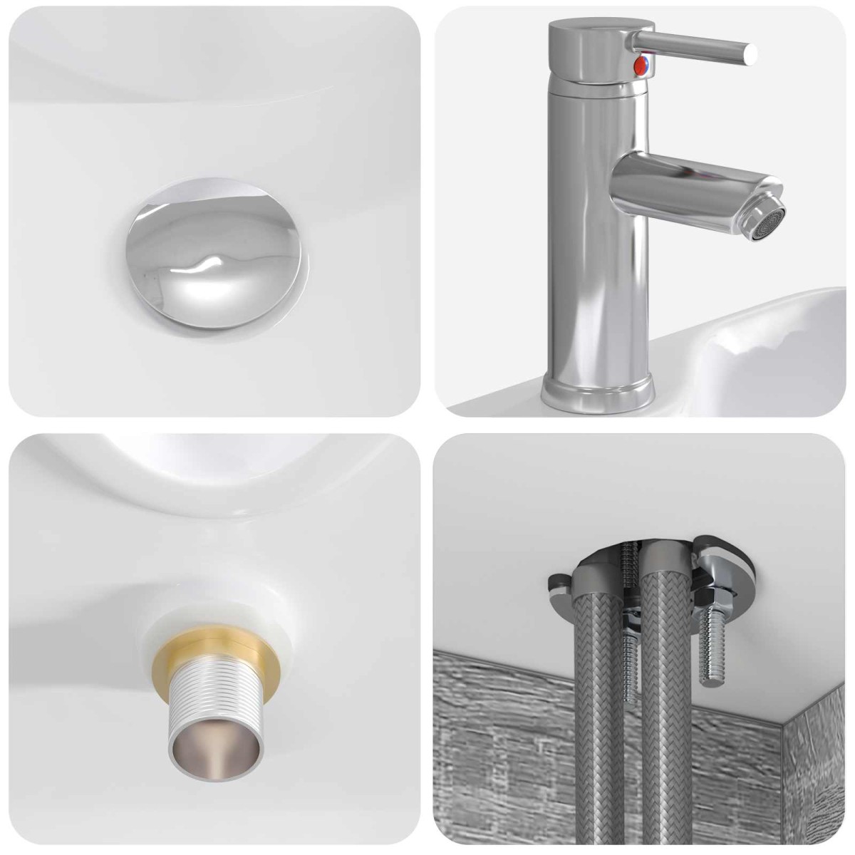 vidaXL Επιτοίχια Λεκάνη Έπιπλο Γκρι Sonoma 49,5 x 41 x 62,5 εκ