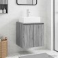 vidaXL Επιτοίχια Λεκάνη Έπιπλο Γκρι Sonoma 49,5 x 41 x 62,5 εκ