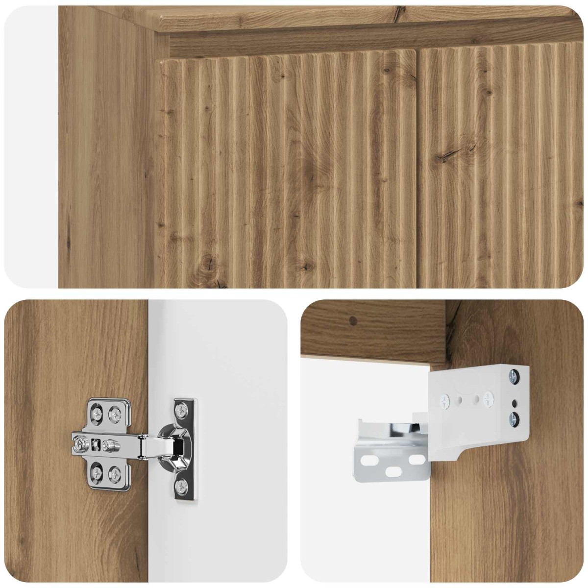 vidaXL Επιτοίχια Λεκάνη Έπιπλο Artisan Δρυς 49,5 x 41 x 62,5 εκ
