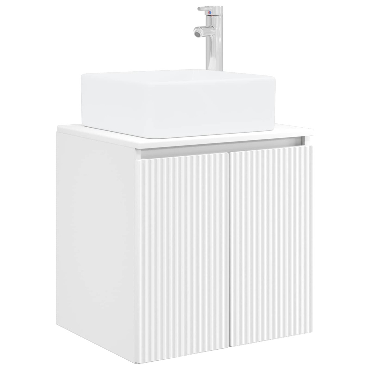vidaXL Επιτοίχια Λεκάνη Έπιπλο Λευκό 53 x 35 x 63 εκ