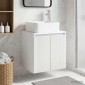 vidaXL Επιτοίχια Λεκάνη Έπιπλο Λευκό 53 x 35 x 63 εκ