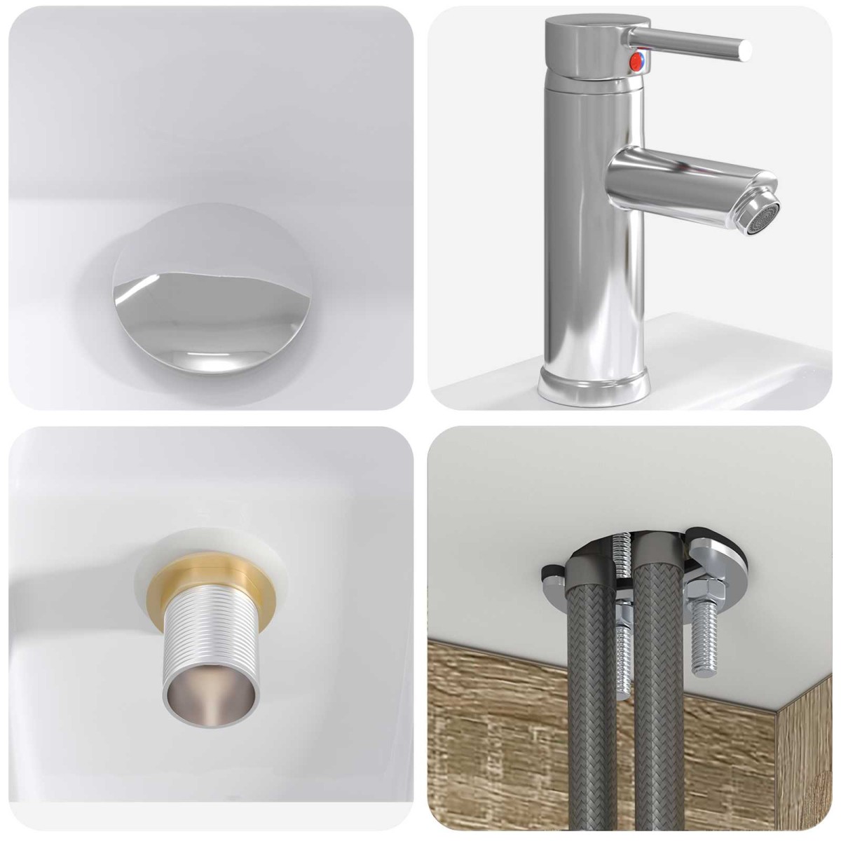 vidaXL Επιτοίχια Λεκάνη Έπιπλο Sonoma Δρυς 53 x 35 x 63 εκ