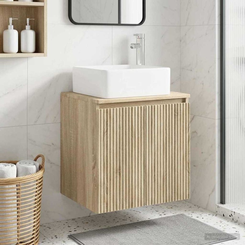 vidaXL Επιτοίχια Λεκάνη Έπιπλο Sonoma Δρυς 53 x 35 x 63 εκ
