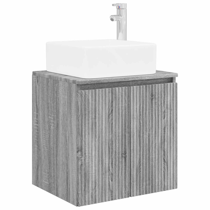 vidaXL Επιτοίχια Λεκάνη Έπιπλο Γκρι Sonoma 53 x 35 x 63 εκ