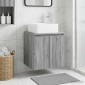 vidaXL Επιτοίχια Λεκάνη Έπιπλο Γκρι Sonoma 53 x 35 x 63 εκ