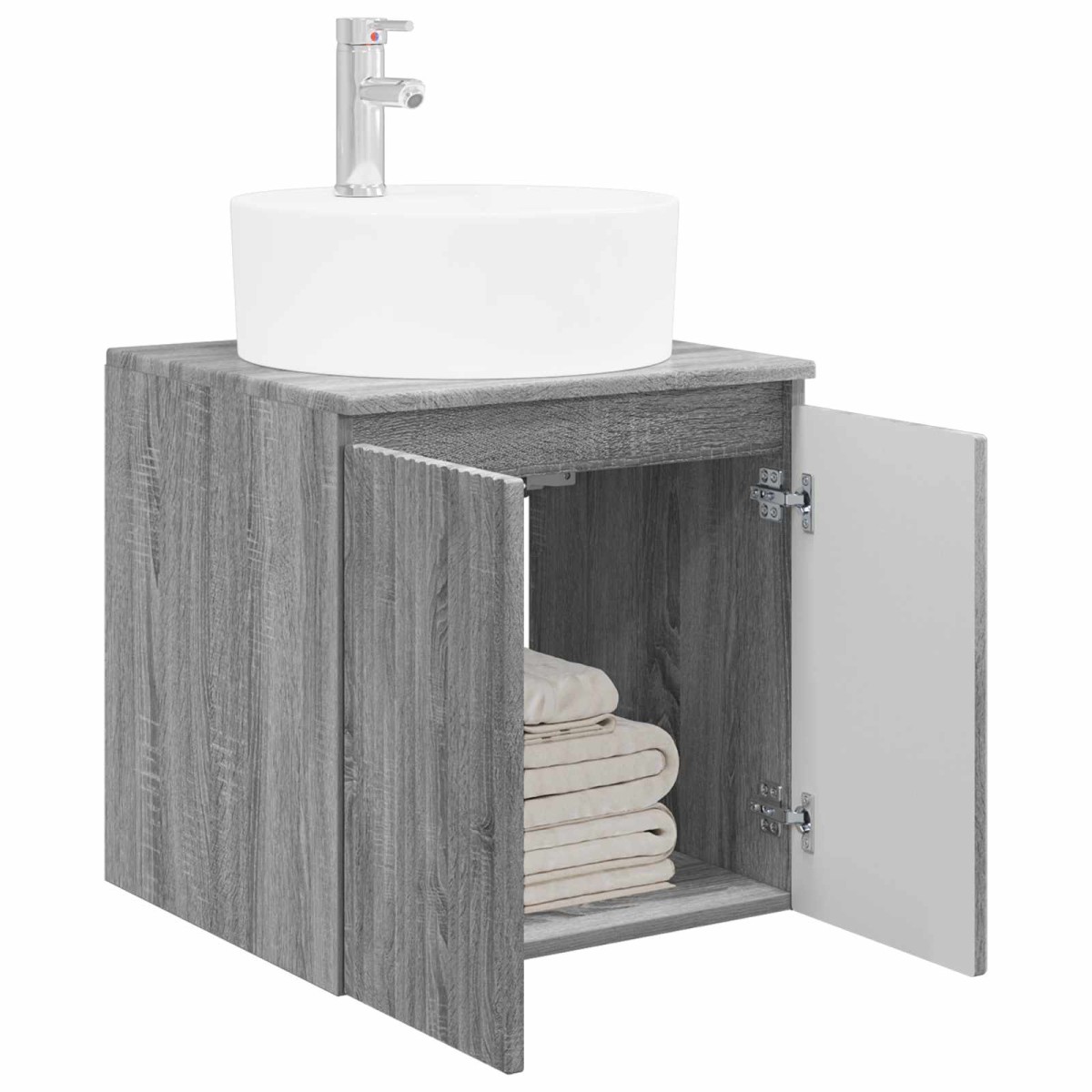 vidaXL Επιτοίχια Λεκάνη Έπιπλο Γκρι Sonoma 49,5 x 44,5 x 65 εκ