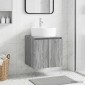 vidaXL Επιτοίχια Λεκάνη Έπιπλο Γκρι Sonoma 49,5 x 44,5 x 65 εκ