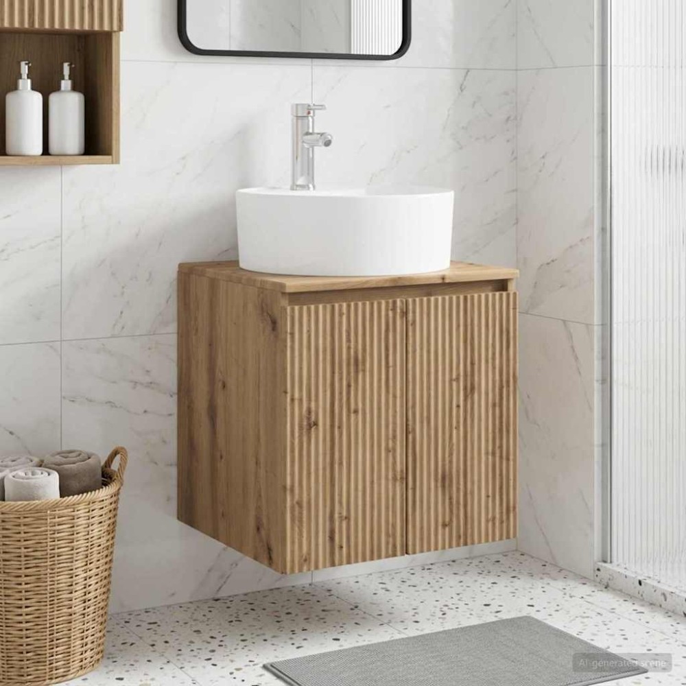 vidaXL Επιτοίχια Λεκάνη Έπιπλο Artisan Δρυς 49,5 x 44,5 x 65 εκ