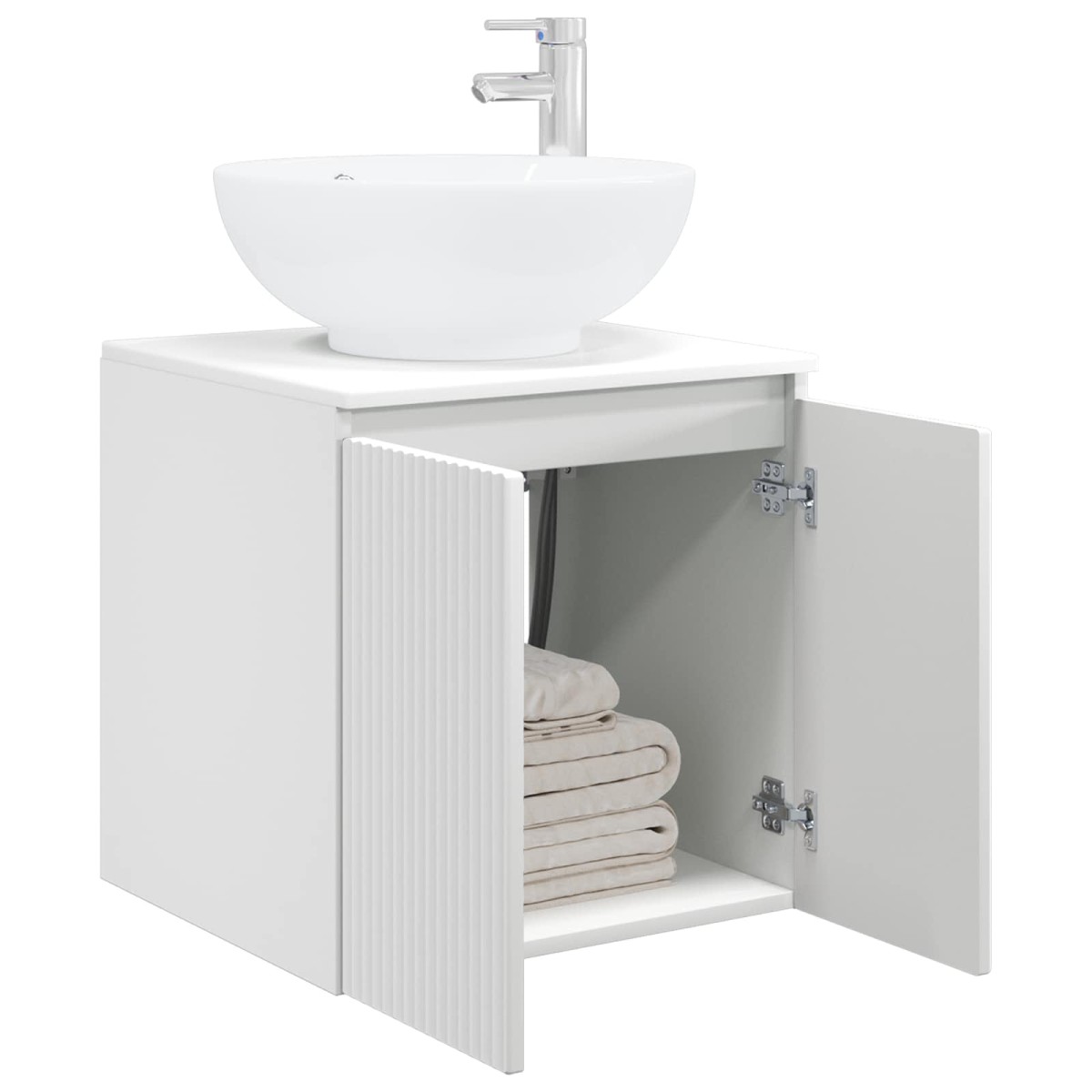 vidaXL Επιτοίχια Λεκάνη Έπιπλο Λευκό 49,5 x 44,5 x 65 εκ