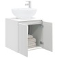 vidaXL Επιτοίχια Λεκάνη Έπιπλο Λευκό 49,5 x 44,5 x 65 εκ