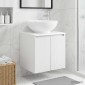 vidaXL Επιτοίχια Λεκάνη Έπιπλο Λευκό 49,5 x 44,5 x 65 εκ
