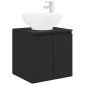 vidaXL Επιτοίχια Λεκάνη Έπιπλο Μαύρο 49,5 x 44,5 x 65 εκ