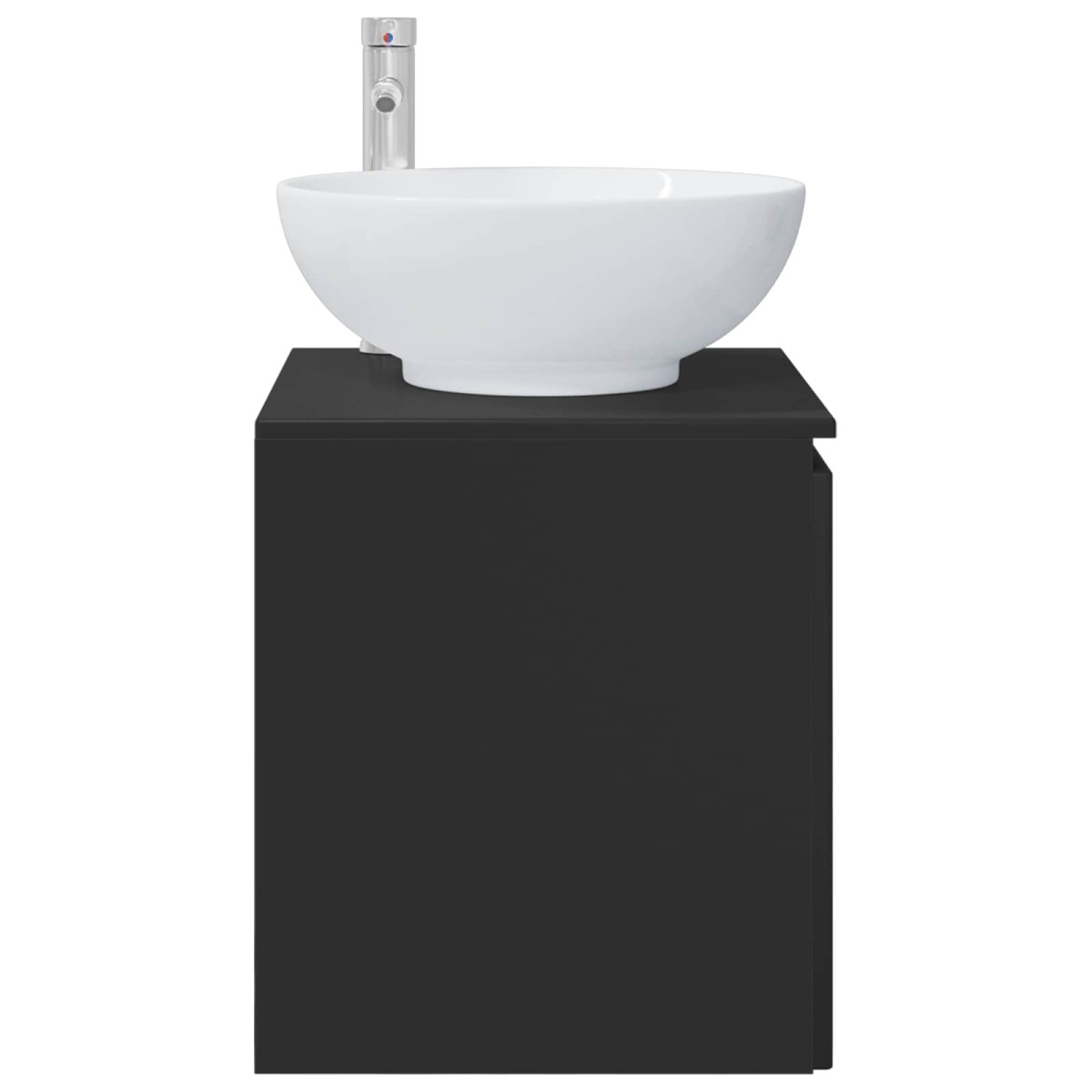 vidaXL Επιτοίχια Λεκάνη Έπιπλο Μαύρο 49,5 x 44,5 x 65 εκ