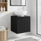 vidaXL Επιτοίχια Λεκάνη Έπιπλο Μαύρο 49,5 x 44,5 x 65 εκ