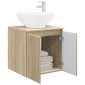 vidaXL Επιτοίχια Λεκάνη Έπιπλο Sonoma Δρυς 49,5 x 44,5 x 65 εκ