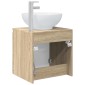 vidaXL Επιτοίχια Λεκάνη Έπιπλο Sonoma Δρυς 49,5 x 44,5 x 65 εκ
