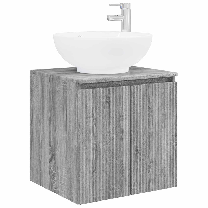 vidaXL Επιτοίχια Λεκάνη Έπιπλο Γκρι Sonoma 49,5 x 44,5 x 65 εκ