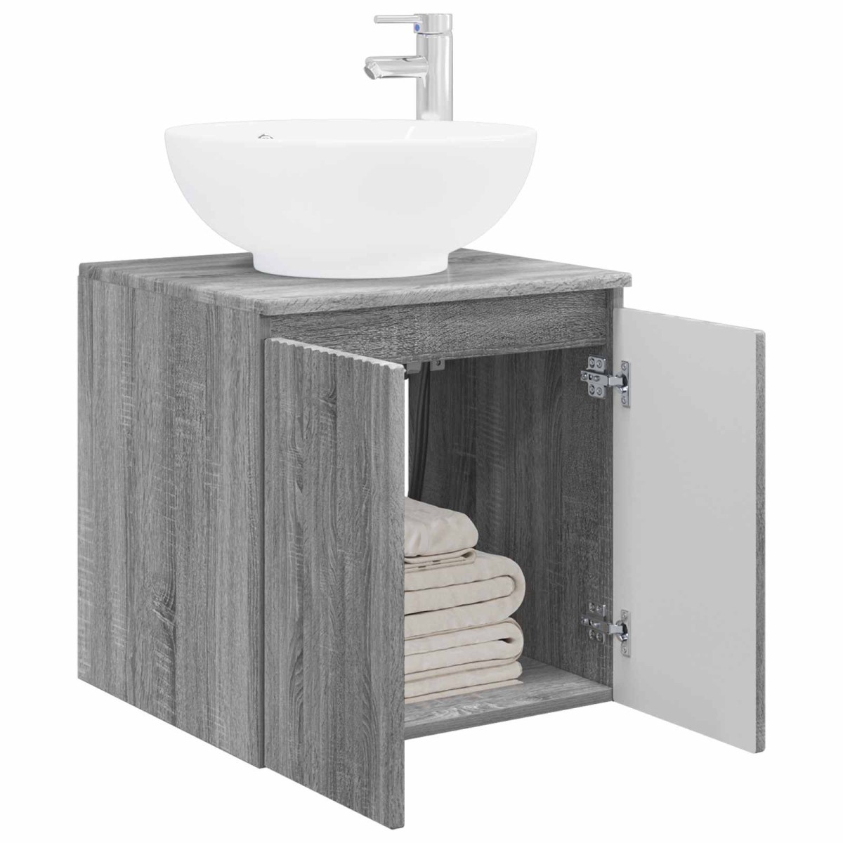 vidaXL Επιτοίχια Λεκάνη Έπιπλο Γκρι Sonoma 49,5 x 44,5 x 65 εκ