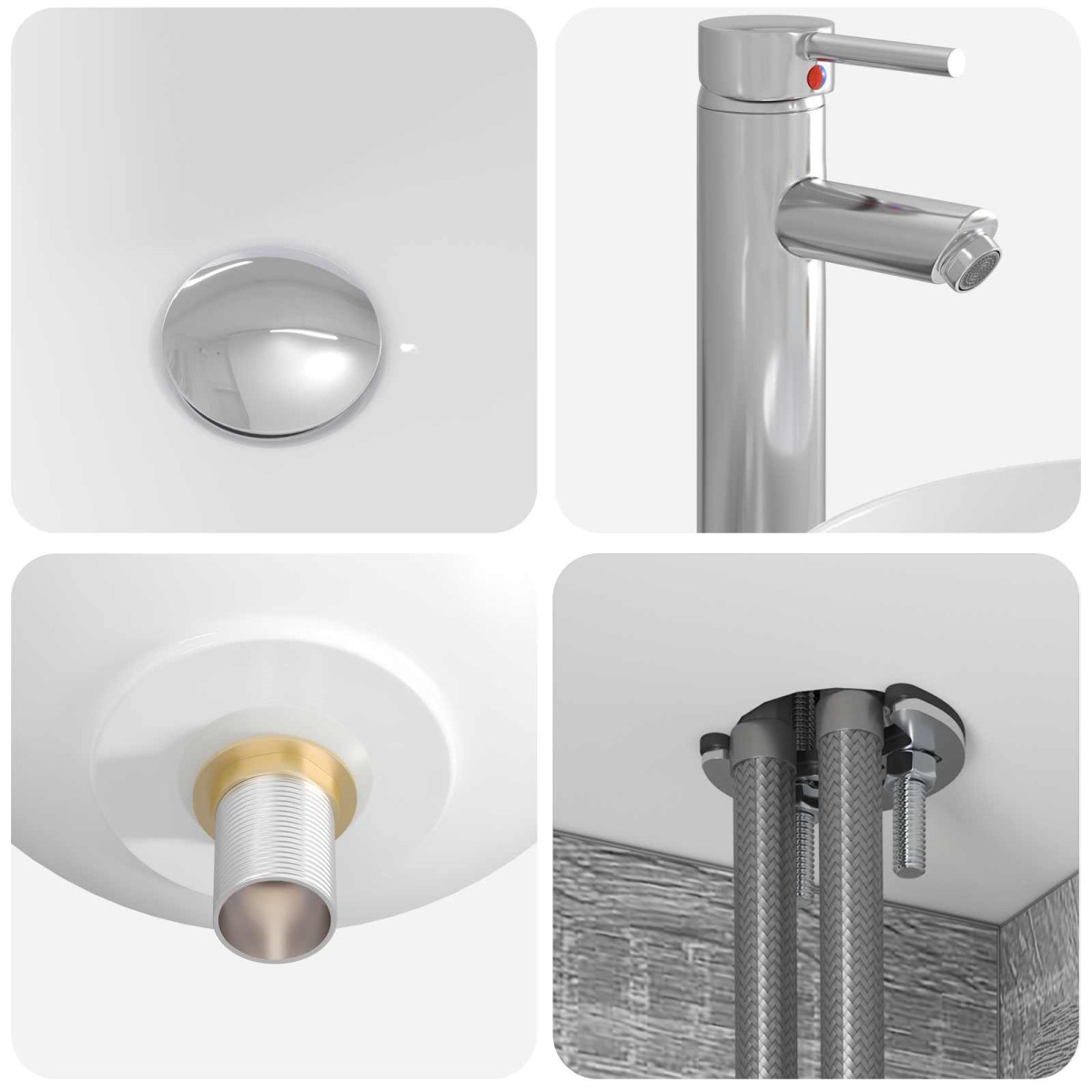 vidaXL Επιτοίχια Λεκάνη Έπιπλο Γκρι Sonoma 49,5 x 44,5 x 65 εκ