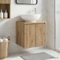 vidaXL Επιτοίχια Λεκάνη Έπιπλο Artisan Δρυς 49,5 x 44,5 x 65 εκ
