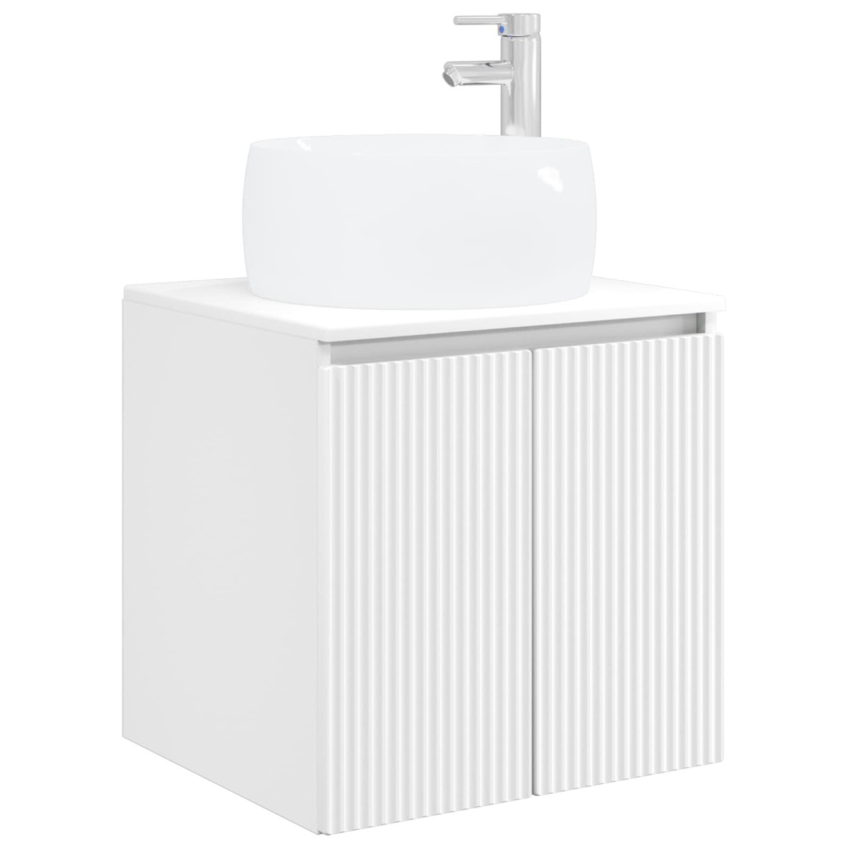 vidaXL Επιτοίχια Λεκάνη Έπιπλο Λευκό 49,5 x 44,5 x 66 εκ