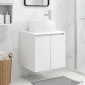 vidaXL Επιτοίχια Λεκάνη Έπιπλο Λευκό 49,5 x 44,5 x 66 εκ