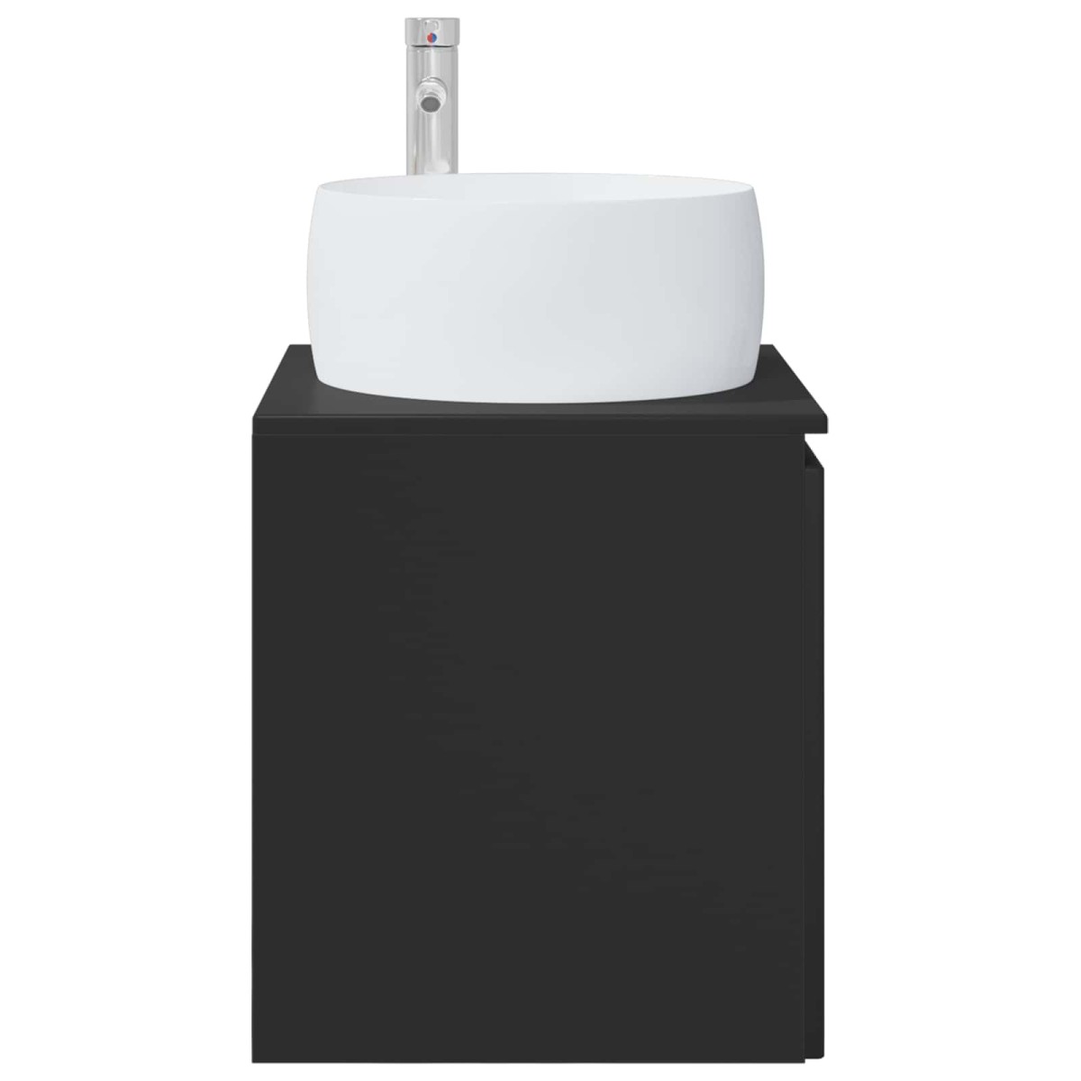 vidaXL Επιτοίχια Λεκάνη Έπιπλο Μαύρο 49,5 x 44,5 x 66 εκ