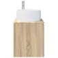 vidaXL Επιτοίχια Λεκάνη Έπιπλο Sonoma Δρυς 49,5 x 44,5 x 66 εκ