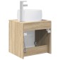 vidaXL Επιτοίχια Λεκάνη Έπιπλο Sonoma Δρυς 49,5 x 44,5 x 66 εκ