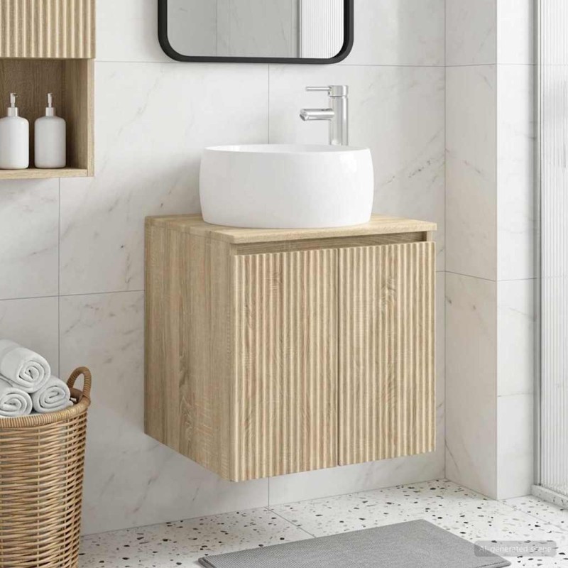 vidaXL Επιτοίχια Λεκάνη Έπιπλο Sonoma Δρυς 49,5 x 44,5 x 66 εκ