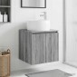 vidaXL Επιτοίχια Λεκάνη Έπιπλο Γκρι Sonoma 49,5 x 44,5 x 66 εκ
