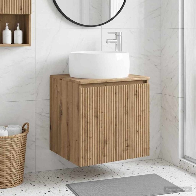 vidaXL Επιτοίχια Λεκάνη Έπιπλο Artisan Δρυς 49,5 x 44,5 x 66 εκ
