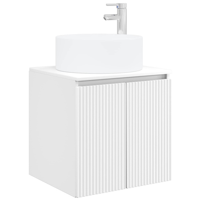 vidaXL Επιτοίχιος νιπτήρας βανίλιας Λευκό 49,5 x 44,5 x 65,5 εκ