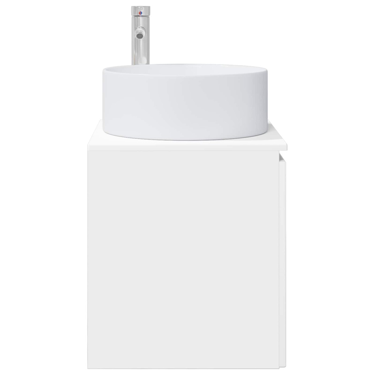 vidaXL Επιτοίχιος νιπτήρας βανίλιας Λευκό 49,5 x 44,5 x 65,5 εκ