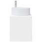 vidaXL Επιτοίχιος νιπτήρας βανίλιας Λευκό 49,5 x 44,5 x 65,5 εκ