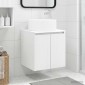 vidaXL Επιτοίχιος νιπτήρας βανίλιας Λευκό 49,5 x 44,5 x 65,5 εκ